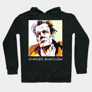 Charles Bukowski Portrait - Famous Writer Art Hoodie